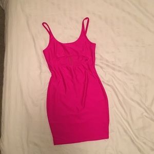 Hot Pink Cutout Bodycon Dress